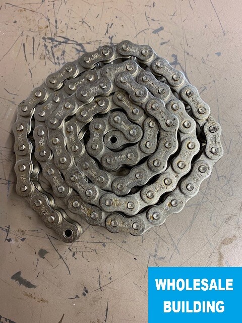TSUBAKI ROLLER CHAIN RS40, 40" LENGTH, RIVITED