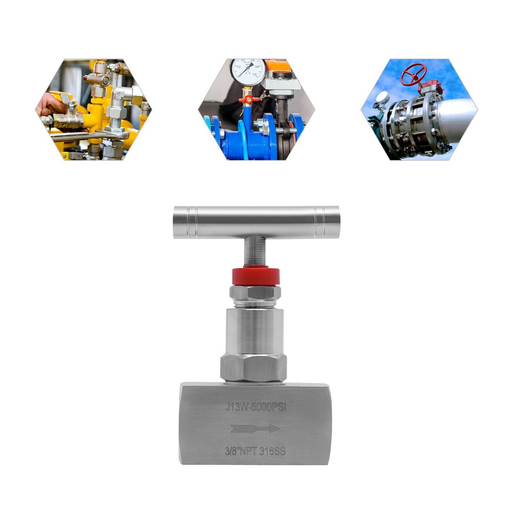 3/8" Needle Valve Stainless Steel ?Threaded Flow Control Steam Max 6000 Psi