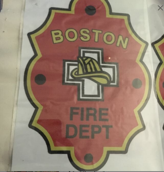 Boston Mass. Fire Dept. Large 9.5"  DECAL