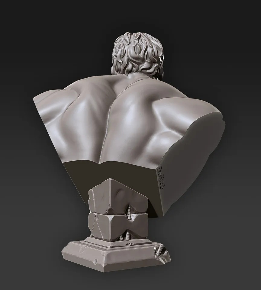 3D Printed Resin Bust Unpainted Hulk Comic Hero Bust