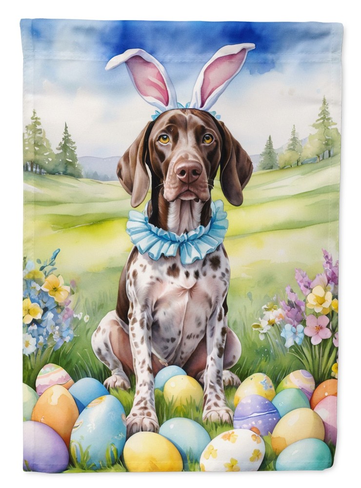 Caroline's Treasures German Shorthaired Pointer Easter Egg Hunt Garden Flag