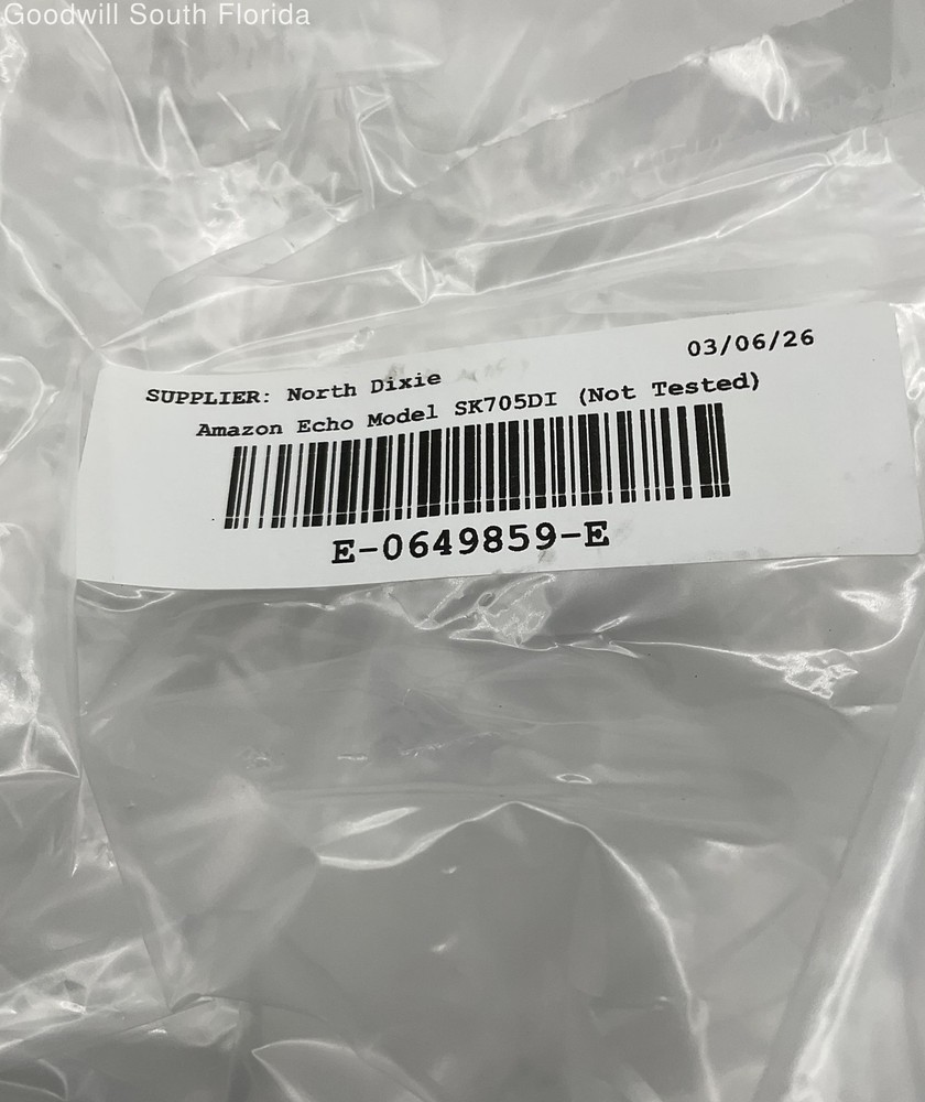 Amazon Echo Model SK705DI White Bluetooth Wireless Smart Speaker Not Tested