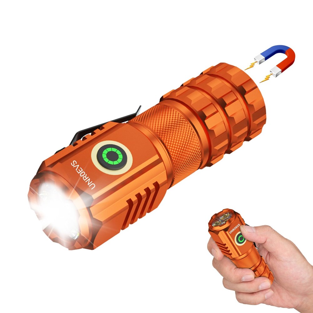 XC06 Mini Flashlight Rechargeable,Pocket Flashlight with Magnet,Super Bright ...