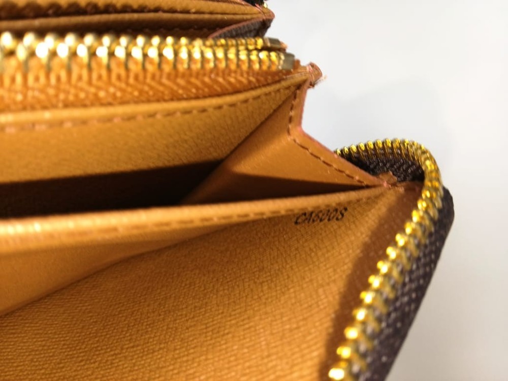 AUTHENTIC LOUIS VUITTON MONOGRAM ZIPPY WALLET ZIP AROUND LONG PURSE BROWN