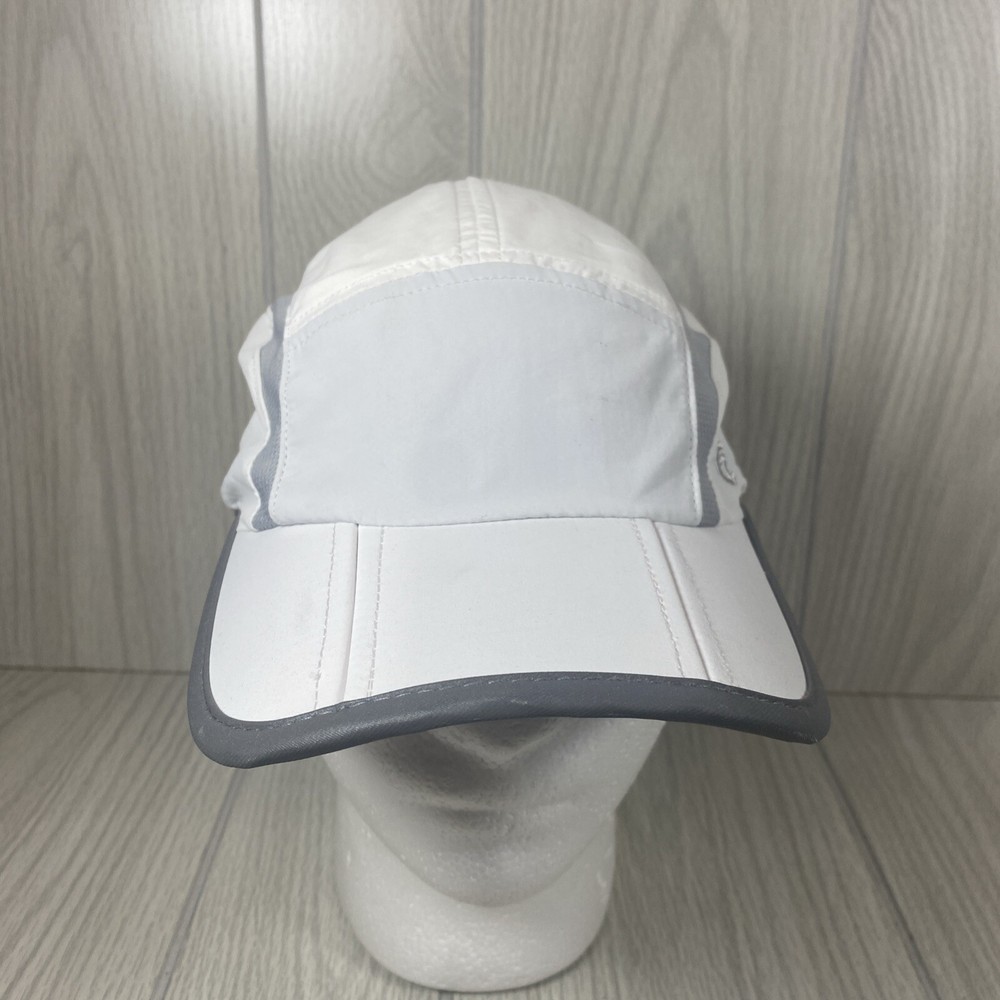 GADIEMKENSD Reflective Folding Outdoor Hat Unstructured Adjustable White Cap