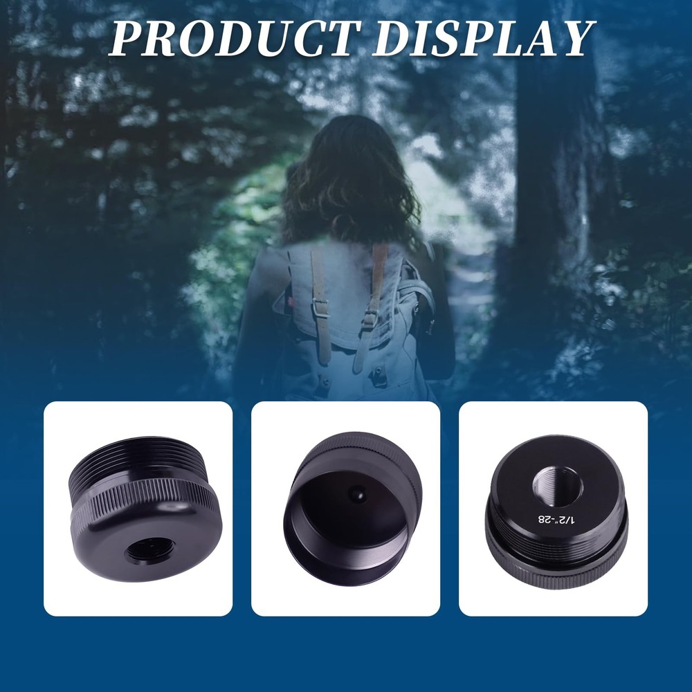 1/2-28 Threaded Aluminum End Caps Black Threading For Secure Attachment