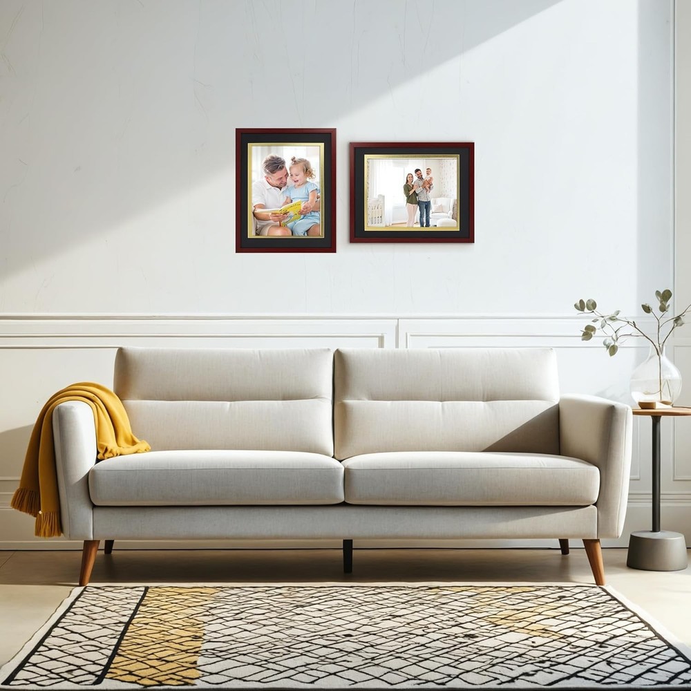 Robust 2-Pack Diploma Frames in Mahogany - Effortless Document Display