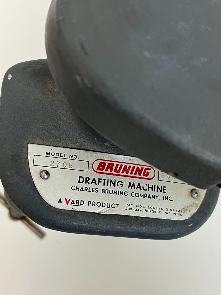 Vintage Bruning VARD Drafting Machine Model 2705