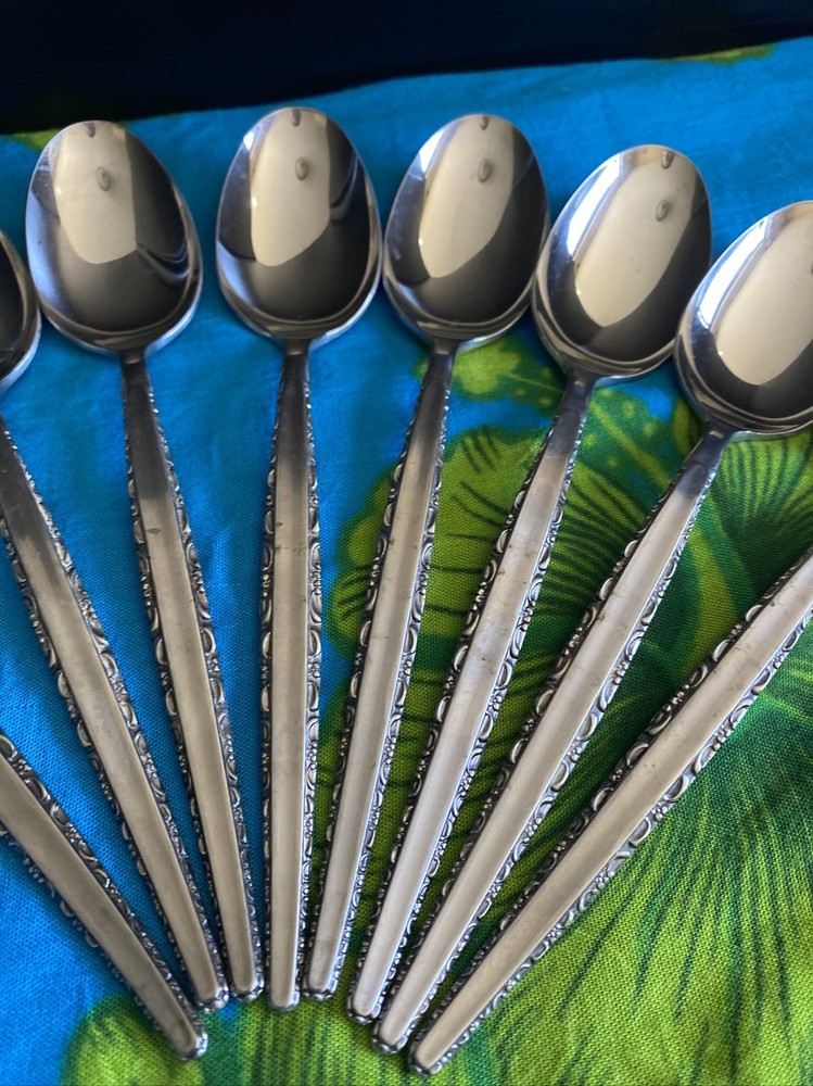 8 Vintage Ekco Eterna ENDOWMENT Stainless Flatware Japan