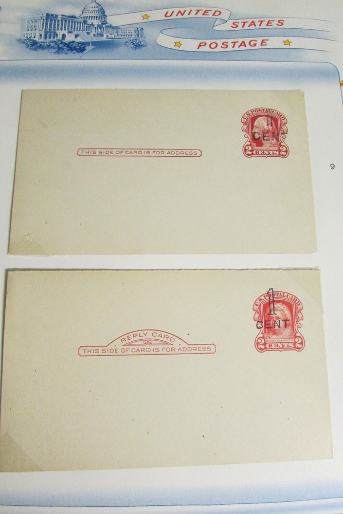 US stamps Postal Card and Reply Early Collection