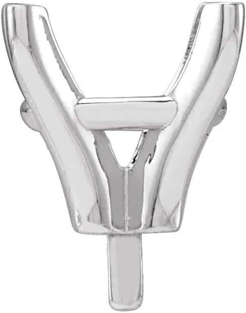 14K White Gold Unset Cushion 4-Prong Peg Setting