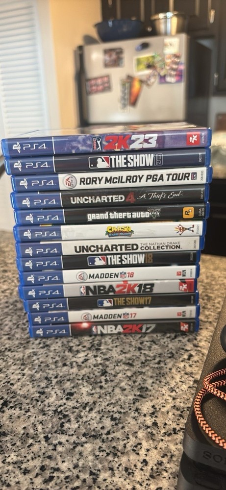 PlayStation 4 Bundle - 2 Controllers And 13 Games - Includes Power/Charging Cord
