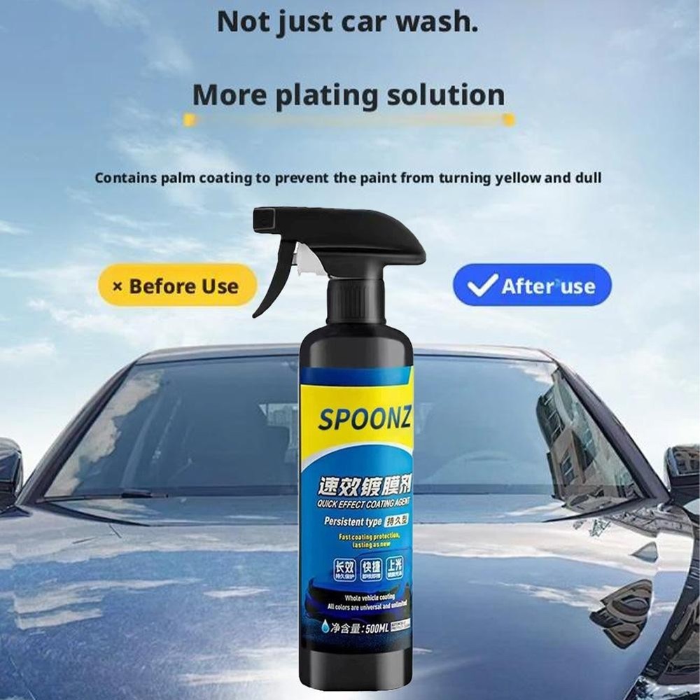 Spoonz Car Coating Spray, Quick Effect Coating Agent Quickly Coat Car Wax 500ml
