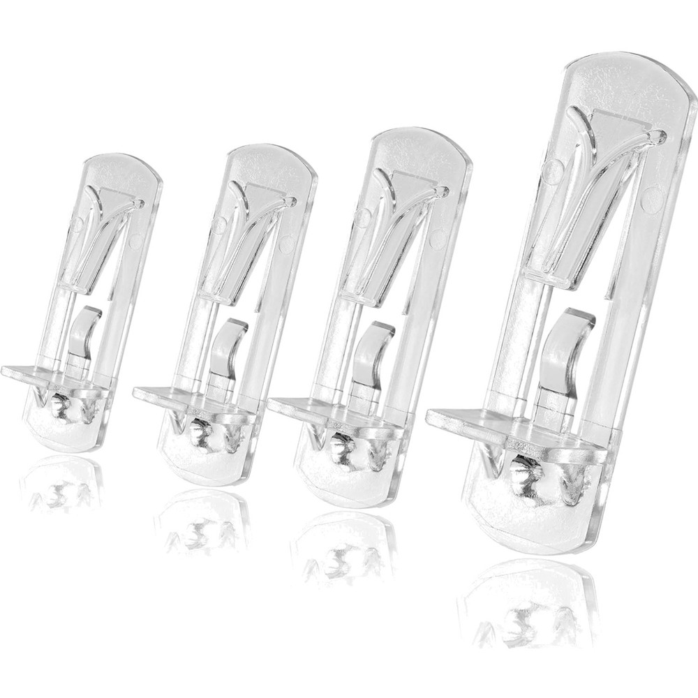 60pcs Locking Shelf Support Pegs, 7.9mm Shelf Pins Clear Shelf Clips Plastic ...