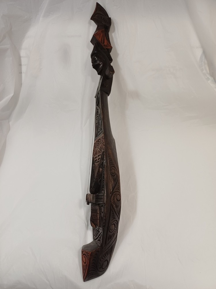 Hasapi Lute wood 2 string musical instrument from Sumatra