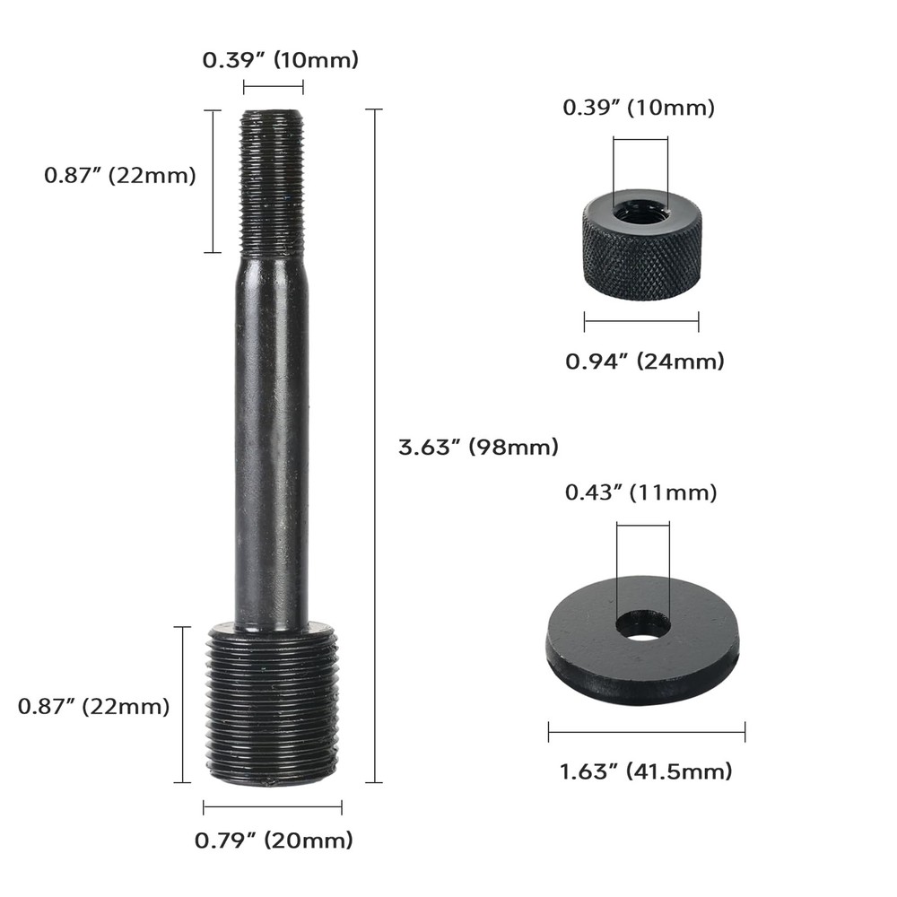 7/16"-20UN, 3/4"-16UN Draw Stud Thread Pull Rod with Lock Cap and Gasket, Rep...