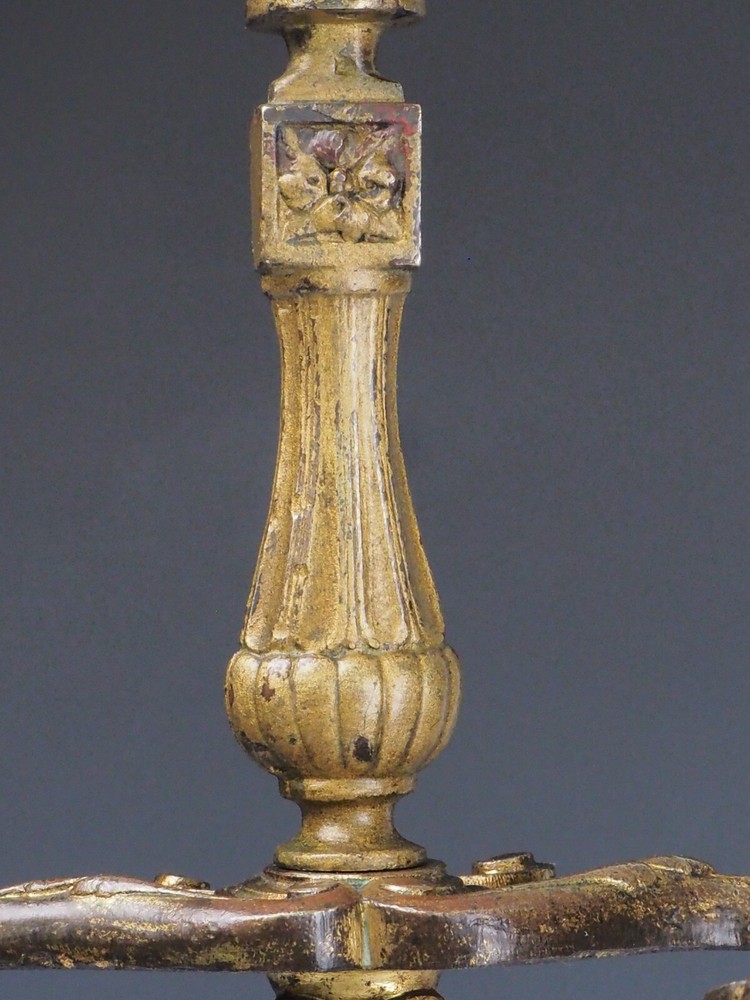 Antique Brass Fireside Tool Stand | Ornate Victorian Hearth Accessory