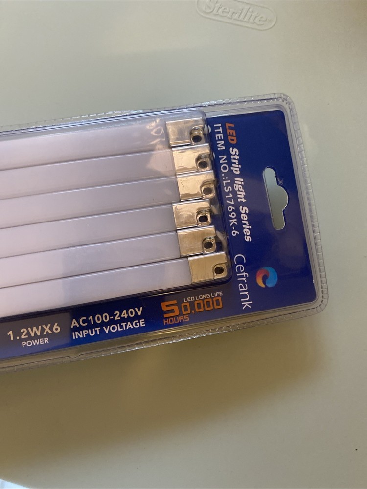 Led Light Strips Kit, (6) 12’’ Linkable Lights Rocker Switch 6000K Cool White