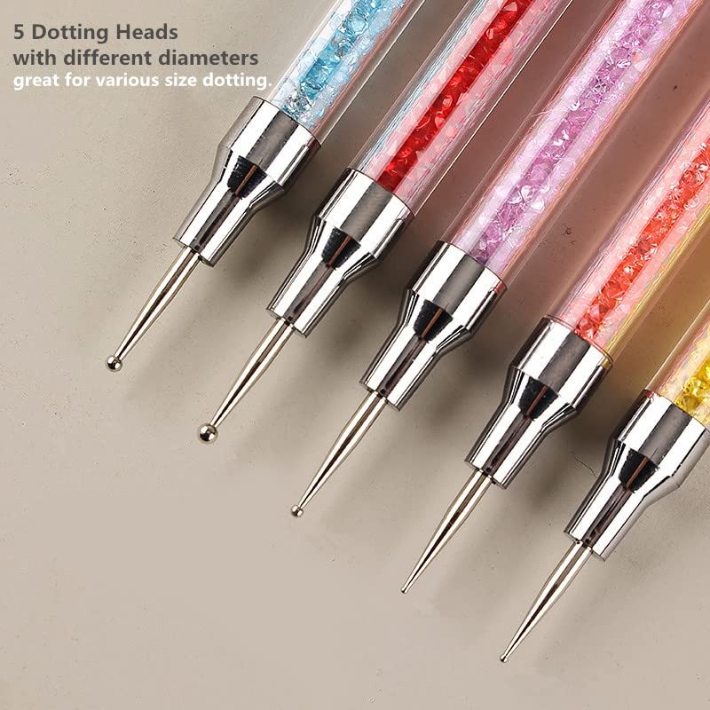 8pcs Nail Art Design Tools, 5PCS Dual-Ended 5+3 PCS, Multicolor