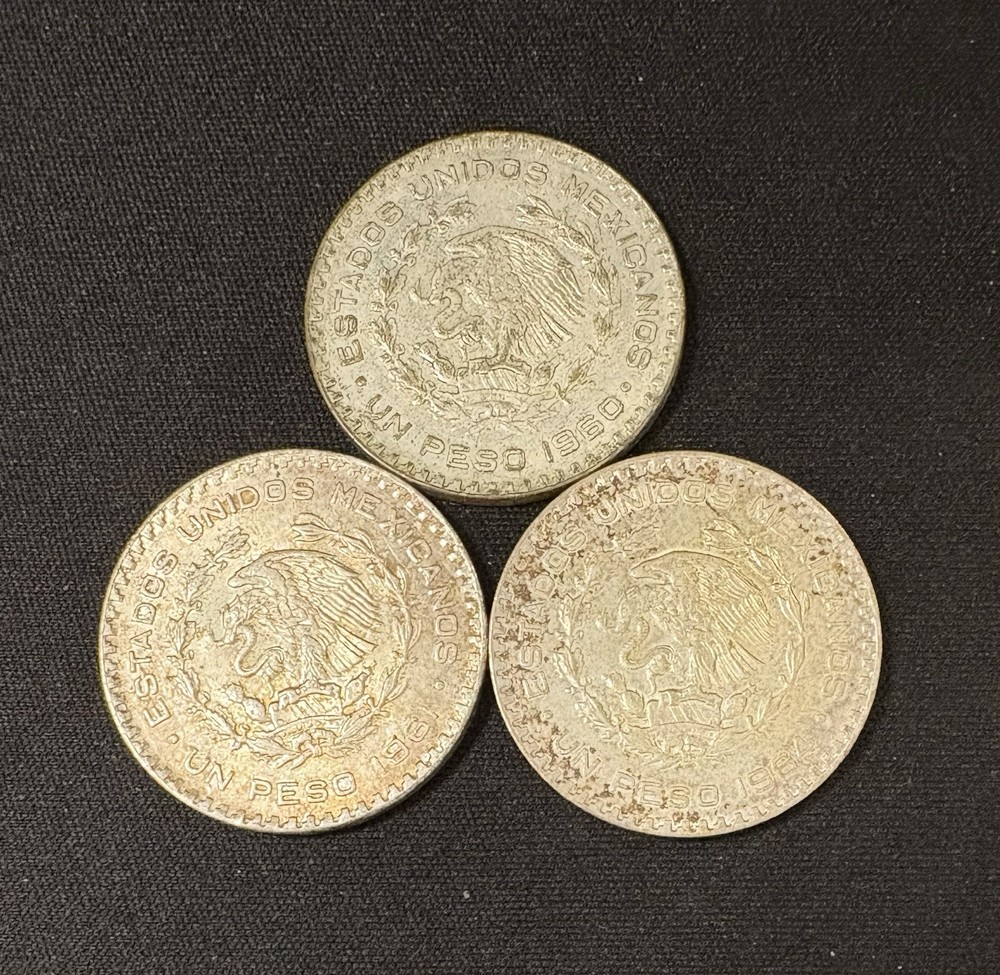 Mexican Centavos & Silver Pesos See Description