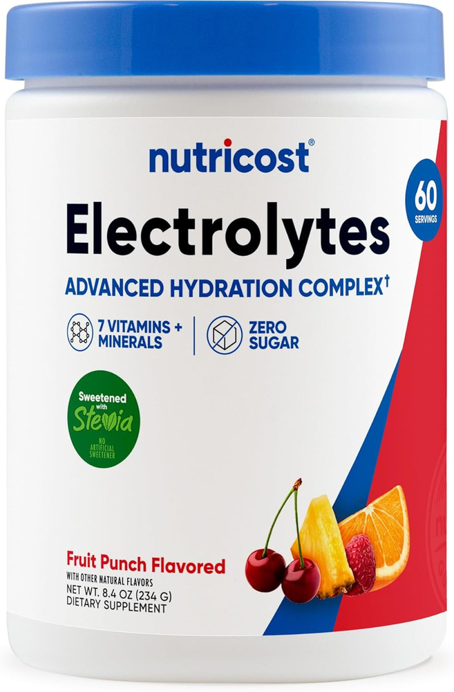 Electrolyte Complex Powder (60 Servings, Fruit Punch) - Hydration Supplement ...