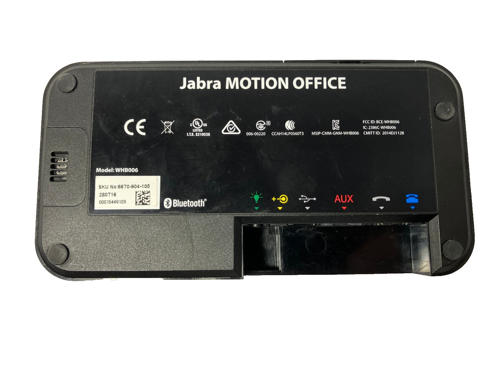 Jabra Motion Office WH-B006 WHB006 Bluetooth Headset with Touchscreen Base