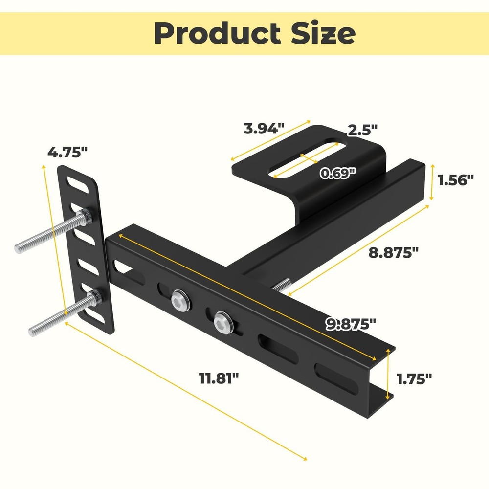 Headboard Brackets for Metal Bed Frame, Universal Adjustable Brackets for Hea...