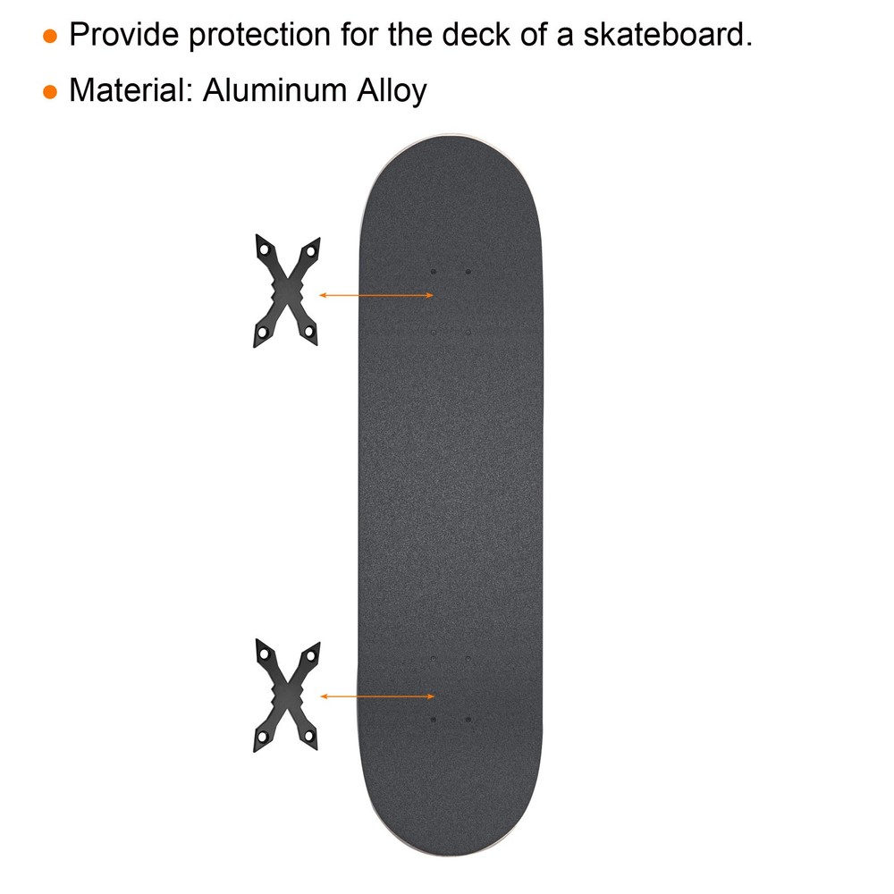 Skateboard Gasket Deck Protector Protective Anti Sinking Hardware Black x Shape