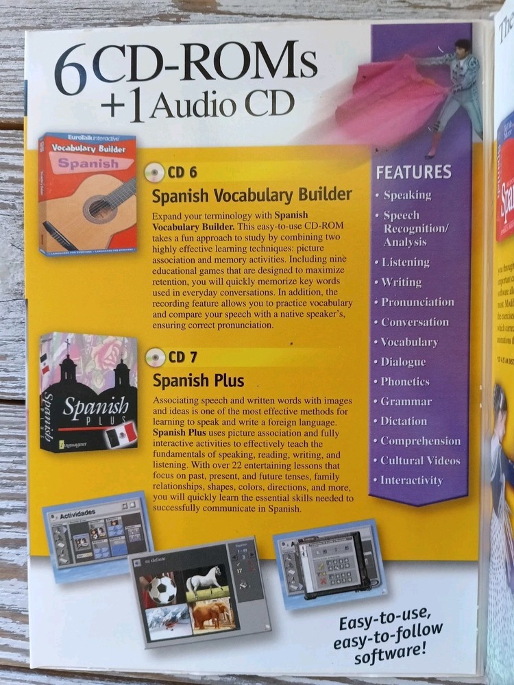 Instant Immersion Spanish Pro 7 CD Platinum Edition Pro Suite Language Software