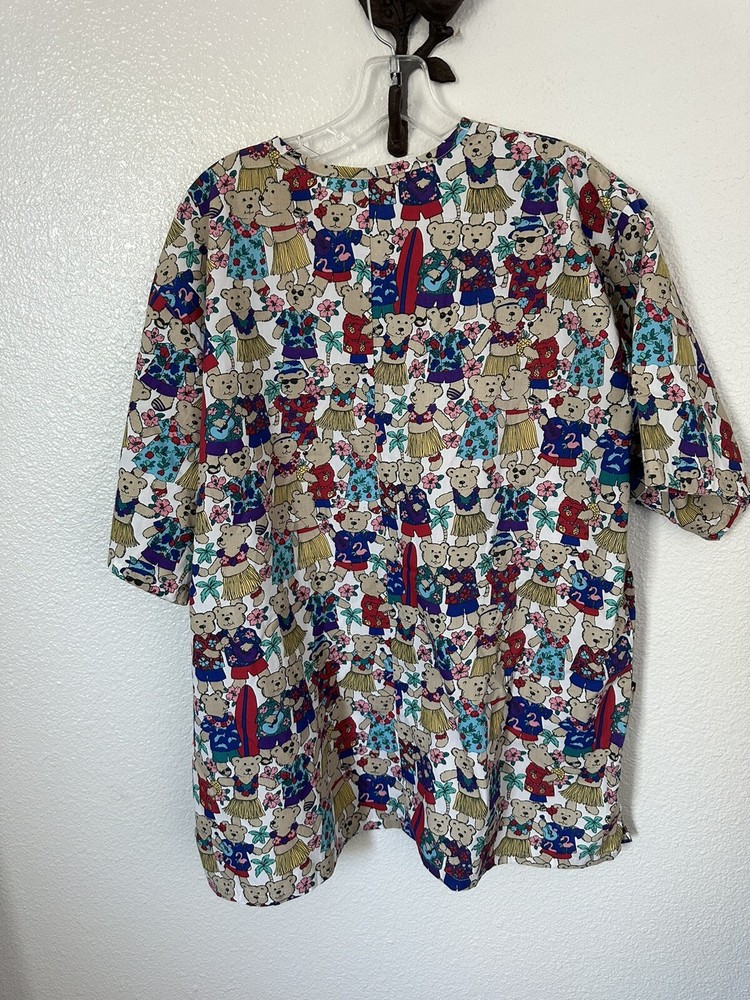 BARCO Uniforms Bears Scrub Top ~XL