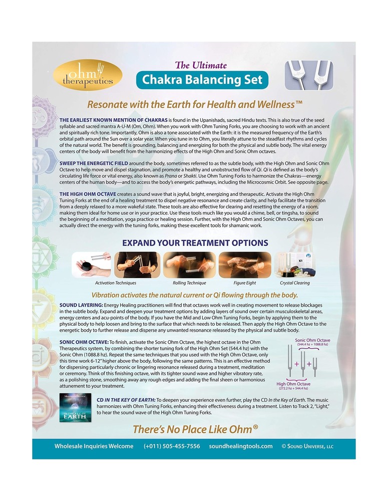 Ohm Therapeutics Chakra Balancing Set for Sound Therapy Practitioners
