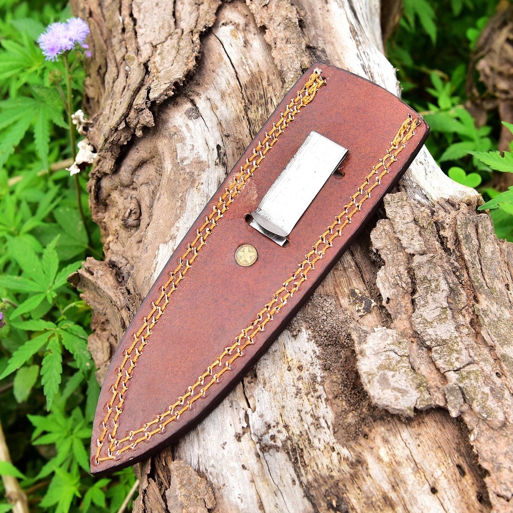 Leather Knife sheath Back Clip Straight Dagger Blade X344