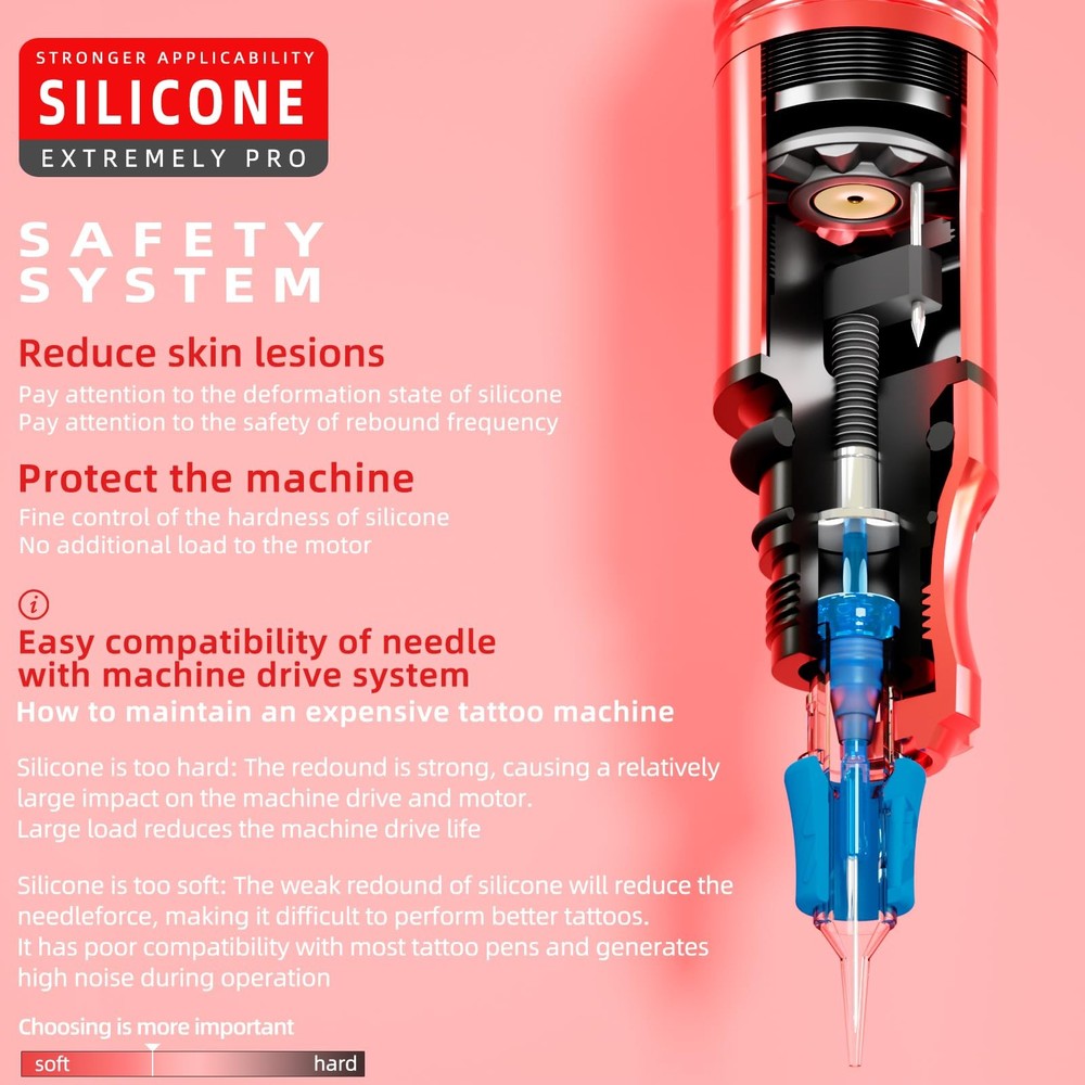 POSEIDON Tattoo Pen Set, Wireless Gun Kit Multicolor, Black