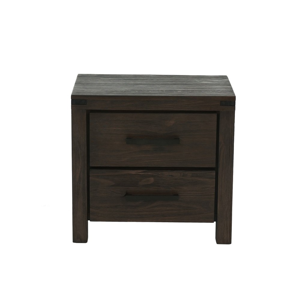 2 Drawers Nightstand In Espresso