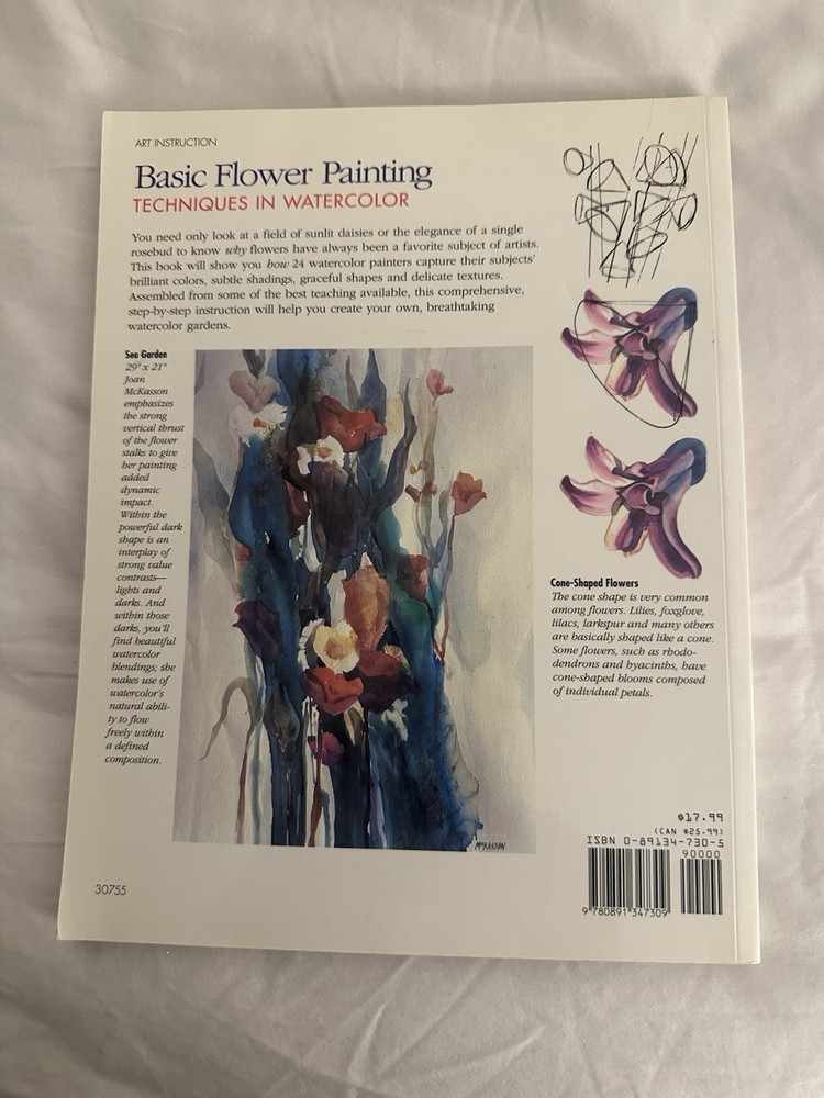 Basic Flower Painting Techniques in Watercolor by Rachel Wolf