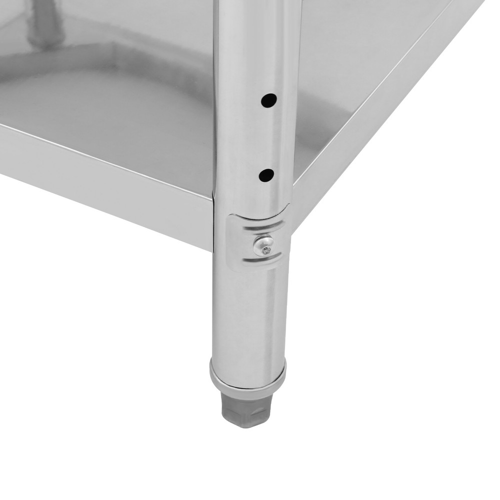 Adjustable Stainless Steel Work Table for Kitchen and Garage Storage