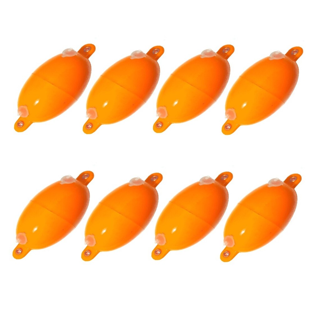8 X Oval Bubble Float Set ORANGE