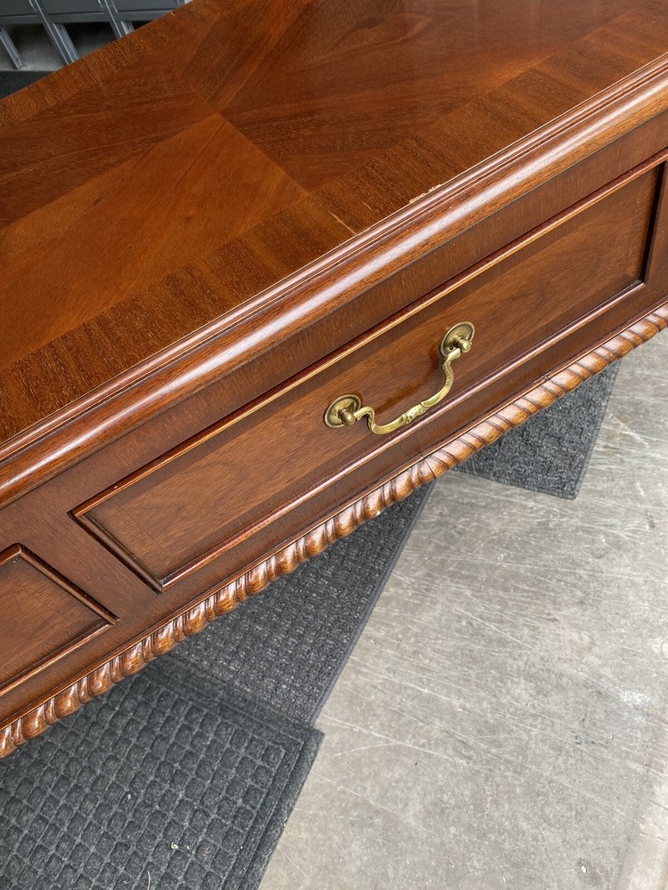LINK TAYLOR BANDED HEIRLOOM SOLID MAHOGANY CONSOLE TABLE SIDEBOARD