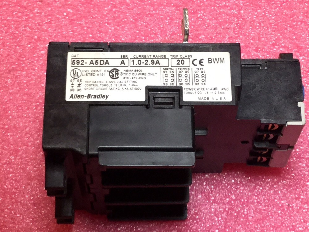 Allen Bradley 592-A5DA Overload Relay
