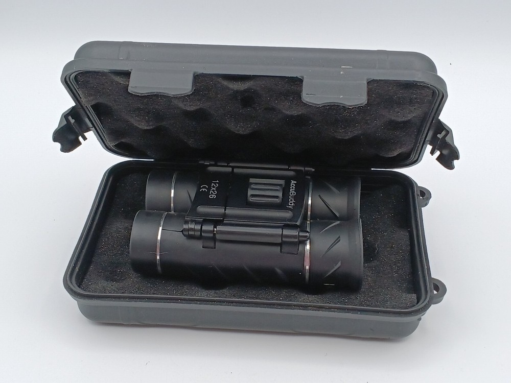 AccuBuddy Mini Binoculars 12 x 26 Plastic Protective Case