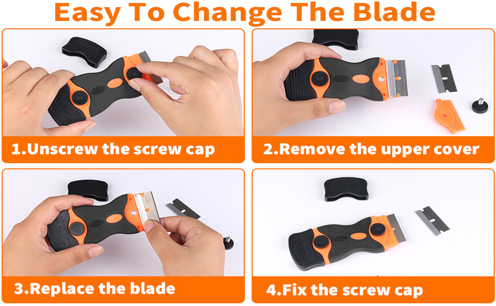 30PCS Razor Blade Scraper Double Edge Razor Scraper Remover Tool Labels Stickers