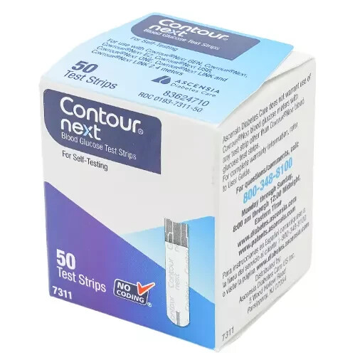 Contour Next Glucose Test Strips - 100 Count (50 x 2)