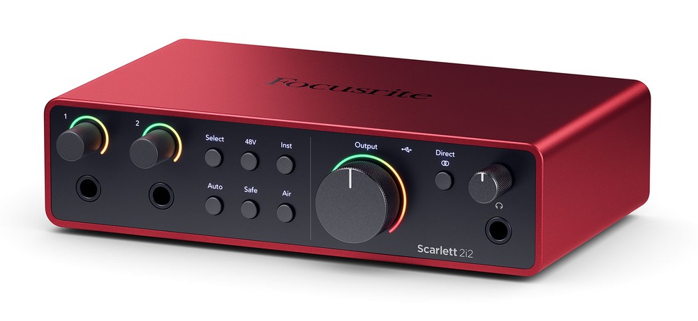 Focusrite Scarlett 2i2 4th Gen Studio Recording USB Audio Interface+Software+Mic
