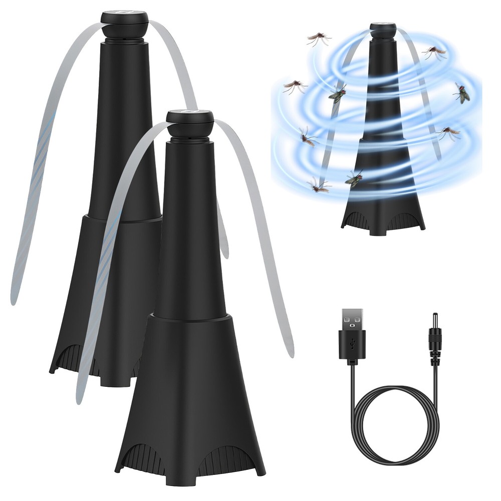 2PCS Rechargeable Fly Repellent Fans for Fly & Insect Bug Fan Table Top