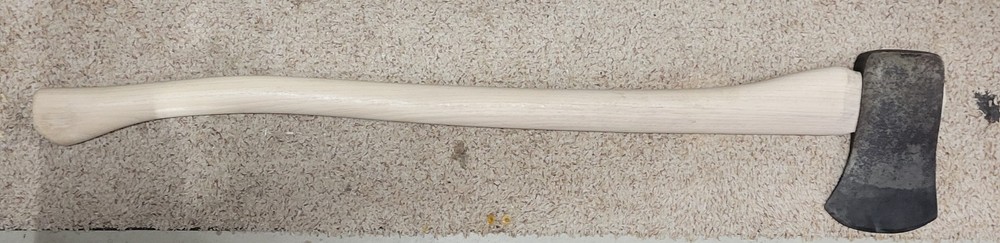 Vintage Unbranded Axe. New 36" Handle. Good Used Condition.