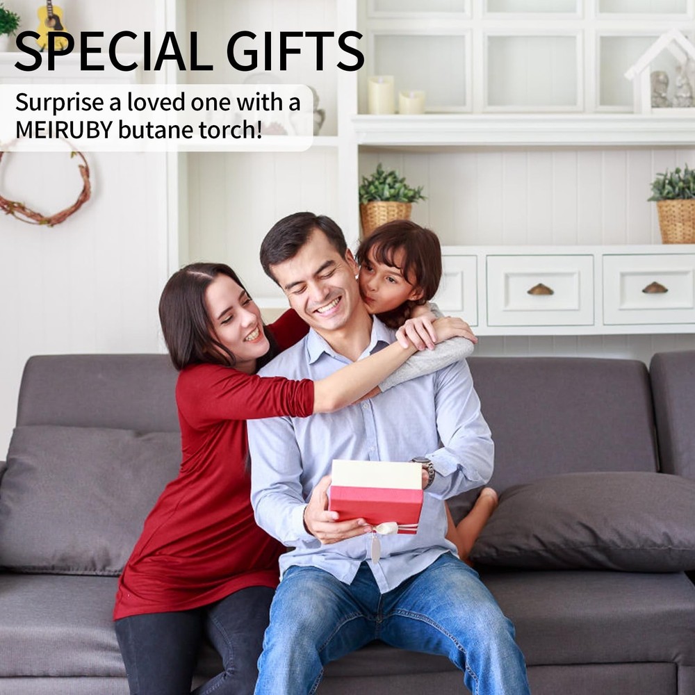 2 Pack Refillable Butane Torch Lighter with Adjustable Jet Flame, P... Fast Ship