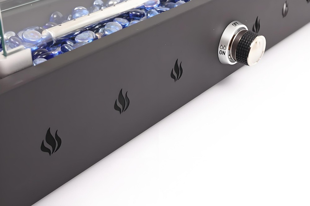 28-Inch Rectangle Fire Pit, 40000BTU Outdoor Propane Fire Pit, Wind-Resistant