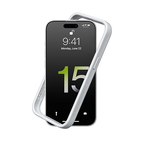 Bumper Case Compatible with [iPhone 15] | CrashGuard iPhone 15 - Platinum Gray