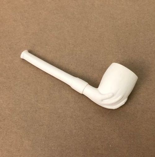 Historical Clay Pipe - Hand Holding Bowl