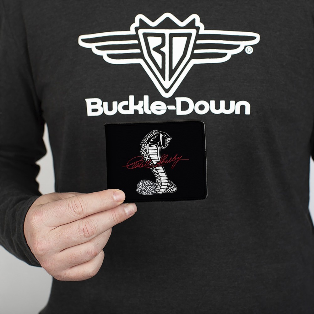 Bi-Fold Wallet CARROLL SHELBY Script Cobra Split Black/White/Red